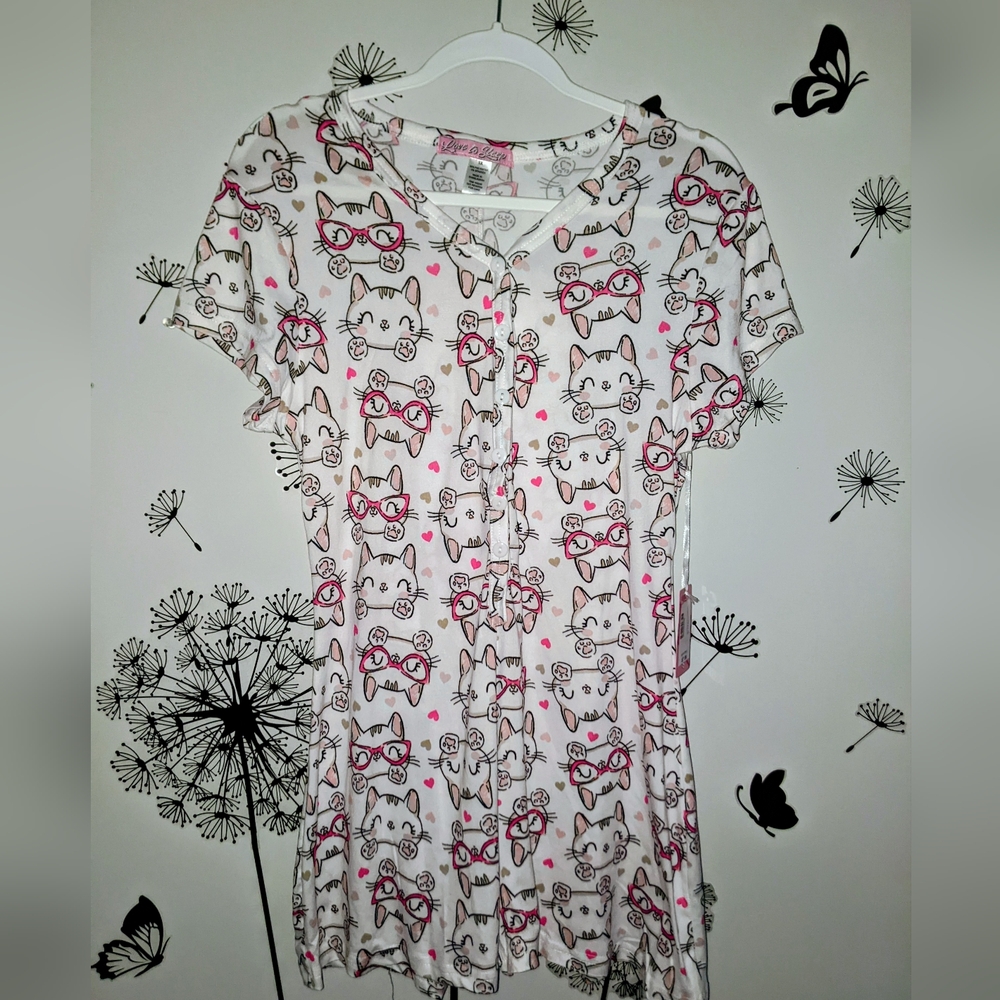 Romper...Playful Cat Print Pajamas